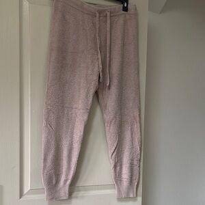 Barefoot Dreams Cozychic Lite Beige Joggers size Small